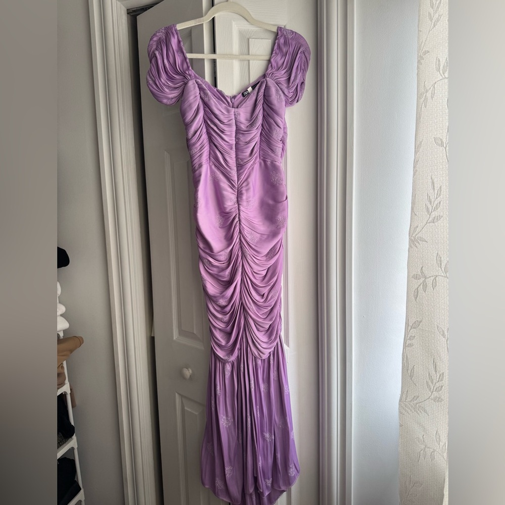 Zara One Shoulder Lavender Dress